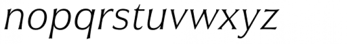 Civane Norm Thin Italic Font LOWERCASE