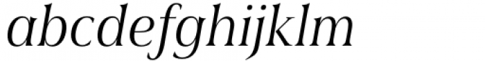 Civane Serif Condensed Book Italic Font LOWERCASE