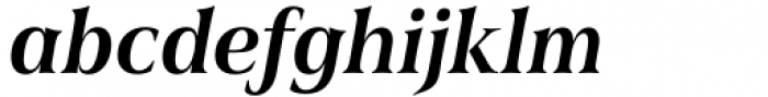Civane Serif Condensed Demi Italic Font LOWERCASE