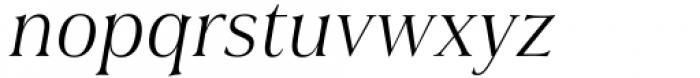 Civane Serif Condensed Light Italic Font LOWERCASE