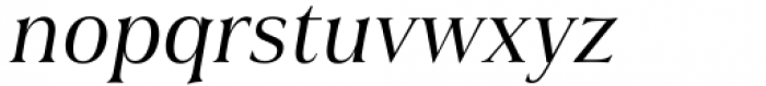 Civane Serif Condensed Regular Italic Font LOWERCASE