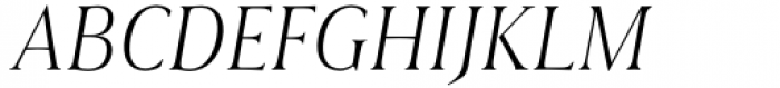 Civane Serif Condensed Thin Italic Font UPPERCASE