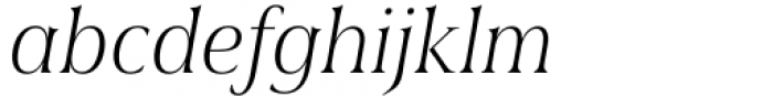 Civane Serif Condensed Thin Italic Font LOWERCASE