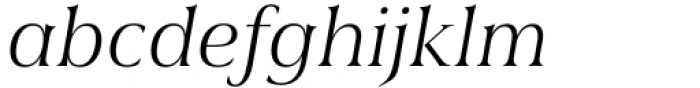 Civane Serif Extended Light Italic Font LOWERCASE