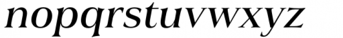 Civane Serif Extended Medium Italic Font LOWERCASE
