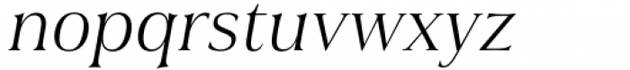 Civane Serif Norm Light Italic Font LOWERCASE