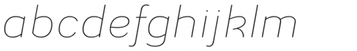Civolis Thin Italic Font LOWERCASE