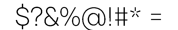 Citerne Extralight Font OTHER CHARS