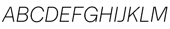 Citerne ExtralightItalic Font UPPERCASE