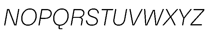 Citerne ExtralightItalic Font UPPERCASE