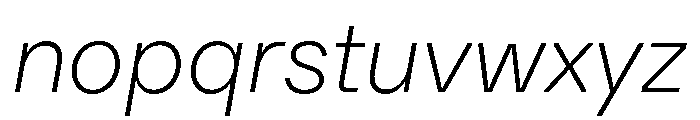 Citerne ExtralightItalic Font LOWERCASE