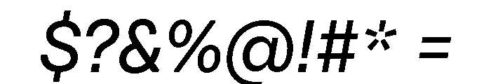 Citerne Italic Font OTHER CHARS