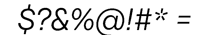 Citerne LightItalic Font OTHER CHARS
