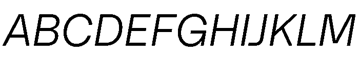 Citerne LightItalic Font UPPERCASE
