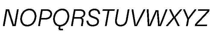 Citerne LightItalic Font UPPERCASE