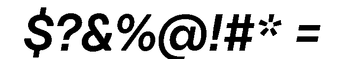 Citerne MediumItalic Font OTHER CHARS