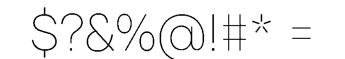 Citerne Thin Font OTHER CHARS