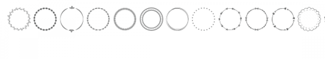 circle 1 dingbats Font UPPERCASE