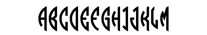 Circle Monogram Left Font UPPERCASE