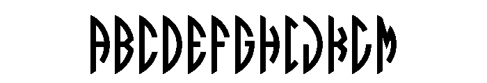 Circle Monogram Right Font UPPERCASE