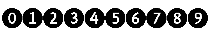 Circled Caps Filled Font OTHER CHARS