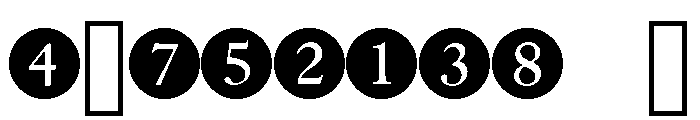 Circled Caps Filled Font OTHER CHARS