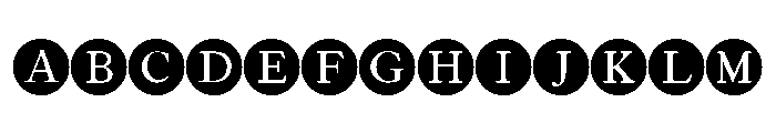 Circled Caps Filled Font UPPERCASE