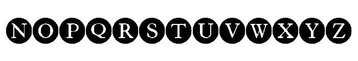Circled Caps Filled Font UPPERCASE