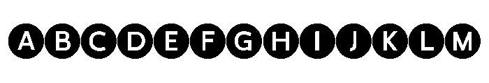 Circled Caps Filled FONT