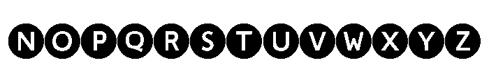Circled Caps Filled Font LOWERCASE