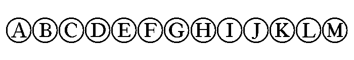 Circled Caps Regular Font UPPERCASE