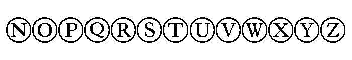 Circled Caps Regular Font UPPERCASE