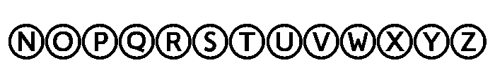 Circled Caps Regular Font LOWERCASE
