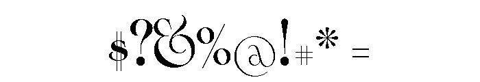 Cisne Short Bold Font OTHER CHARS