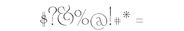 Cisne Short Light Font OTHER CHARS