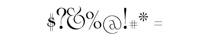 Cisne Short Medium Font OTHER CHARS