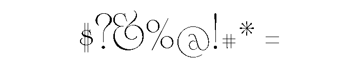 Cisne Short Regular Font OTHER CHARS