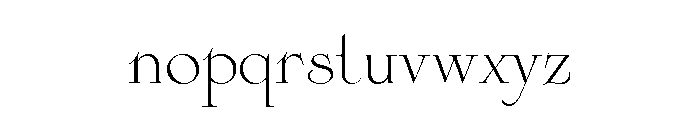 Cisne Short Regular Font LOWERCASE