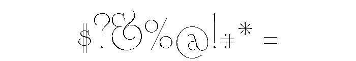 Cisne Short Thin Font OTHER CHARS
