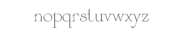 Cisne Short Thin Font LOWERCASE