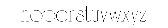 Cisne Tall Thin Font LOWERCASE