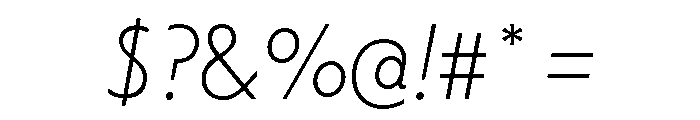 Citron Grotesque Extra Light Italic Font OTHER CHARS