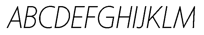 Citron Grotesque Extra Light Italic Font UPPERCASE