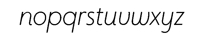 Citron Grotesque Extra Light Italic Font LOWERCASE