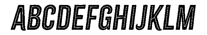 Citrus Gothic Inline Regular Italic Font UPPERCASE