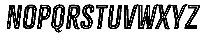 Citrus Gothic Inline Regular Italic Font UPPERCASE