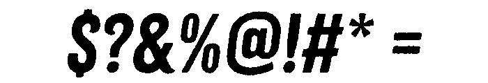 Citrus Gothic Rough Regular Italic Font OTHER CHARS