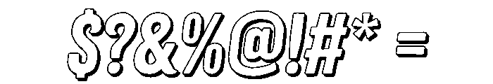Citrus Gothic Shadow Regular Italic Font OTHER CHARS