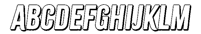 Citrus Gothic Shadow Regular Italic Font UPPERCASE