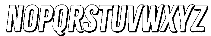 Citrus Gothic Shadow Regular Italic Font UPPERCASE